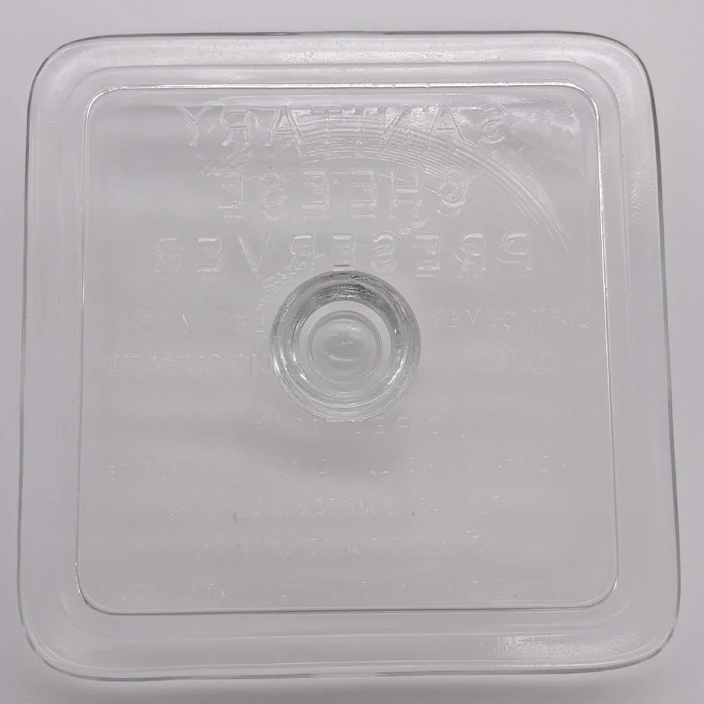 Vintage Glass Sanitary Cheese Preserver